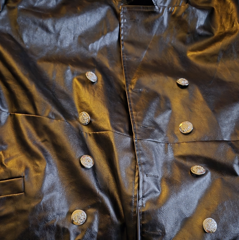 Elegant Black Double-Breasted Pea Coat for Men